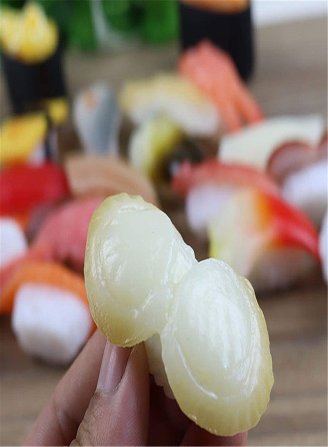 Skyseen 20PCS Artificial Sushi Sashimi Model Fake Sushi Realistic Japanese Sushi for Decoration - Image 2